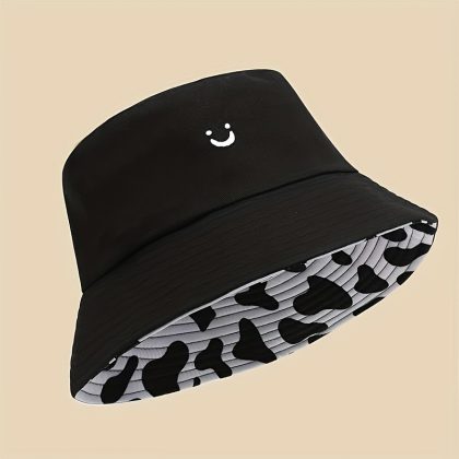 1pc Reversible Double-Sided Fashion Men Women Fisherman Hat Outdoor Suitable for Vacation Travel