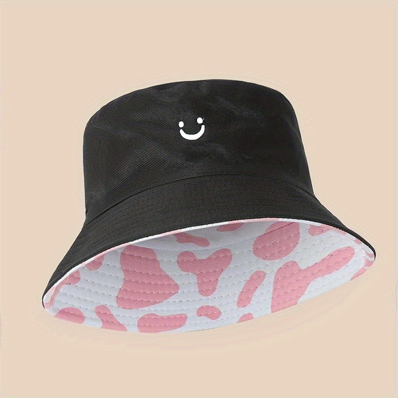 1pc Reversible Double-Sided Fashion Men Women Fisherman Hat Outdoor Suitable for Vacation Travel - Image 5
