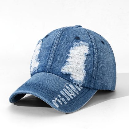 1pc of Double-Sided Large Hole Street Style Patchwork Color Stitched Dad Hat, Adjustable Size Baseball Cap, New Spring Model, Suitable for Everyday Wear, Unisex