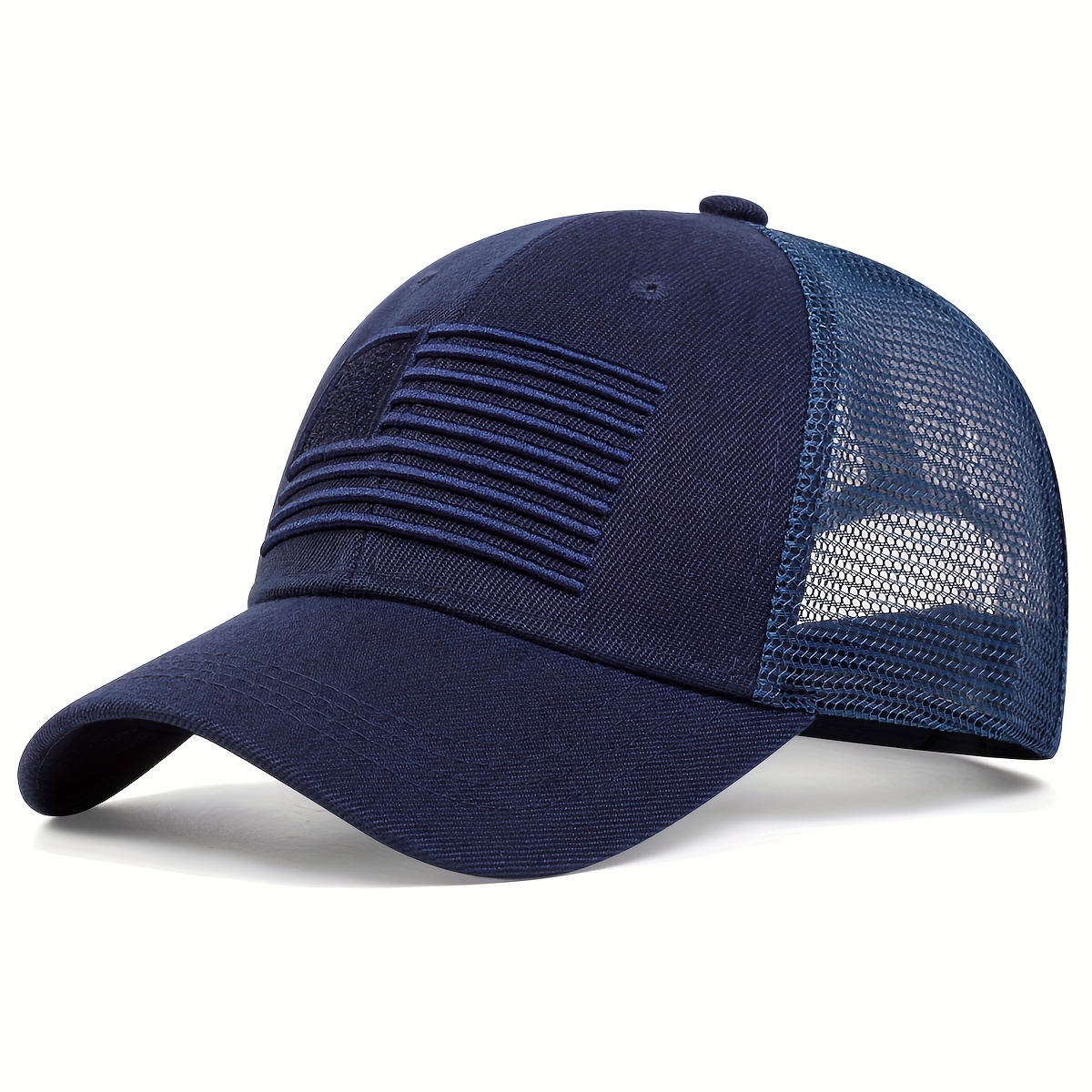 1pc Men's American Flag Baseball Cap, Outdoor Adjustable Mesh Hat Casual Hat for Spring And Autumn Travel Travel Seaside Party - Image 3