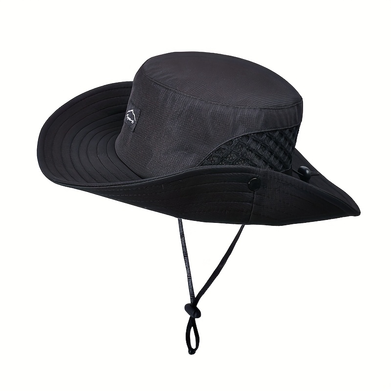 Summer Men's Breathable Sun Hat Outdoor Fishing Hat Large Brim Basin Hat Mountaineering Sunscreen Fisherman Hat Cross-border - Image 5