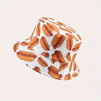 1pc of New Hot Dog Food, New Style for Men And Women, Couple Style, Fisherman Hat, Versatile, Essential for Travel, Beach Hat, Outdoor