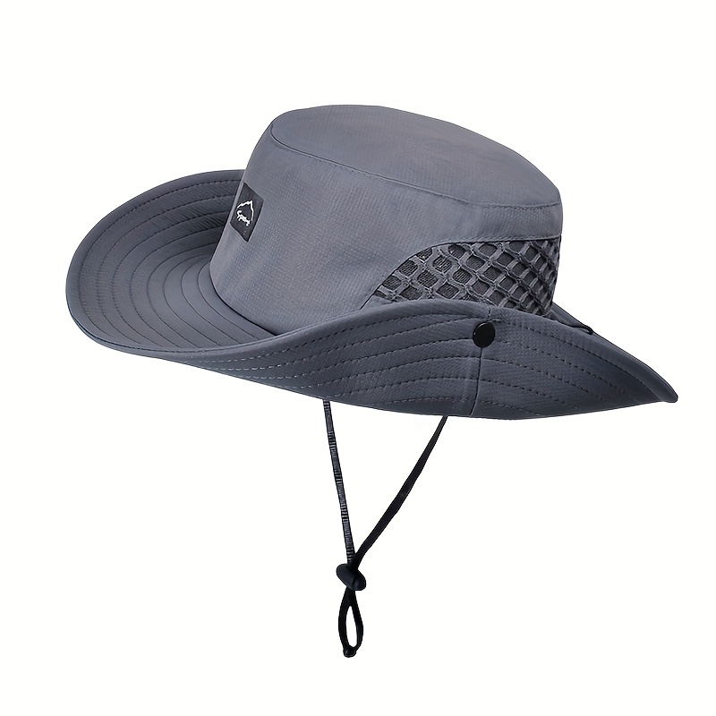 Summer Men's Breathable Sun Hat Outdoor Fishing Hat Large Brim Basin Hat Mountaineering Sunscreen Fisherman Hat Cross-border - Image 3
