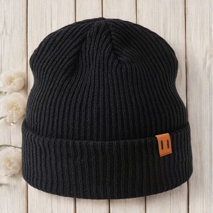 Men's Extended and Extra-Large Knitted Beanie, Outdoor Warm Ski Ear Protection Hat, Stretchy, Soft, and Comfortable Brimless Cap